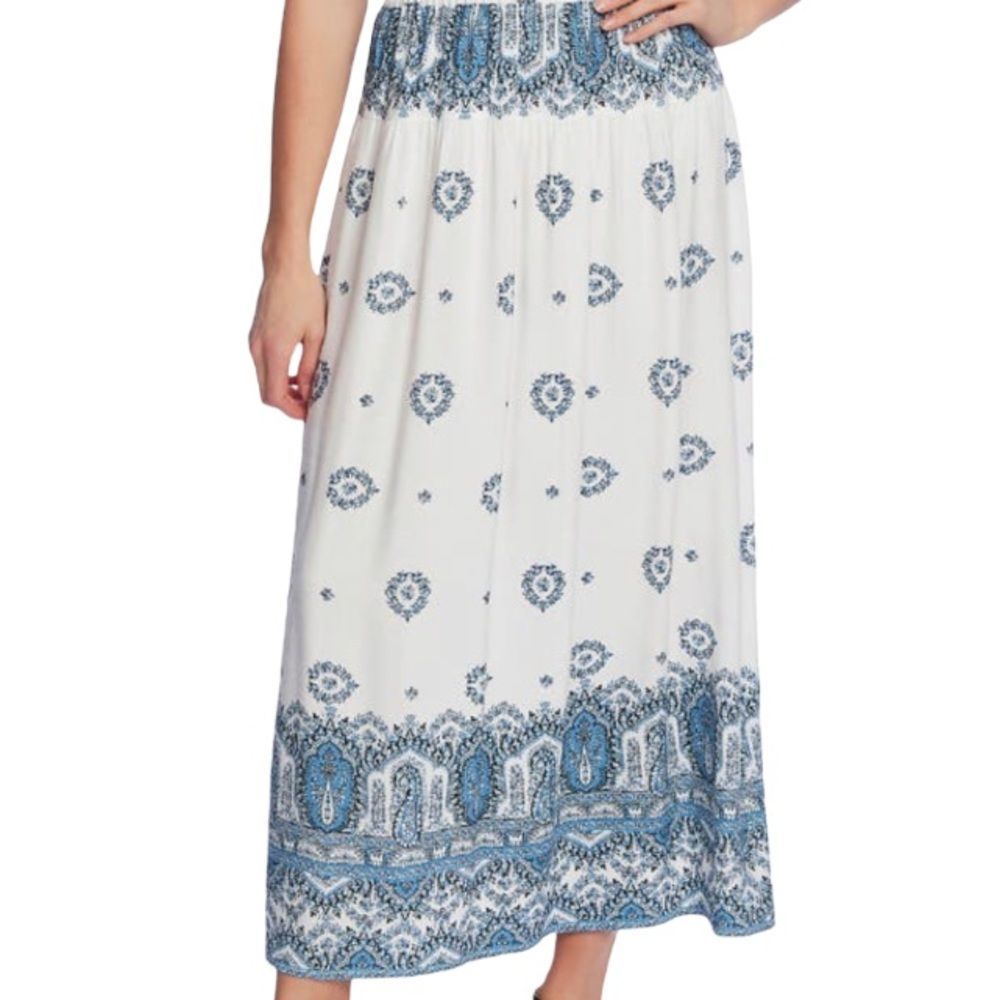 Vince Camuto Medallion Foulard Border Skirt Large